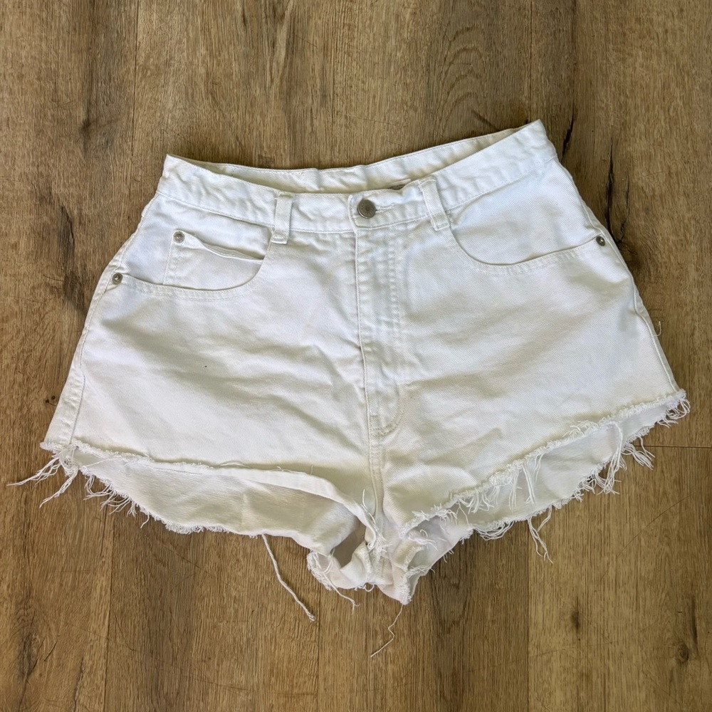 White Denim Women Shorts